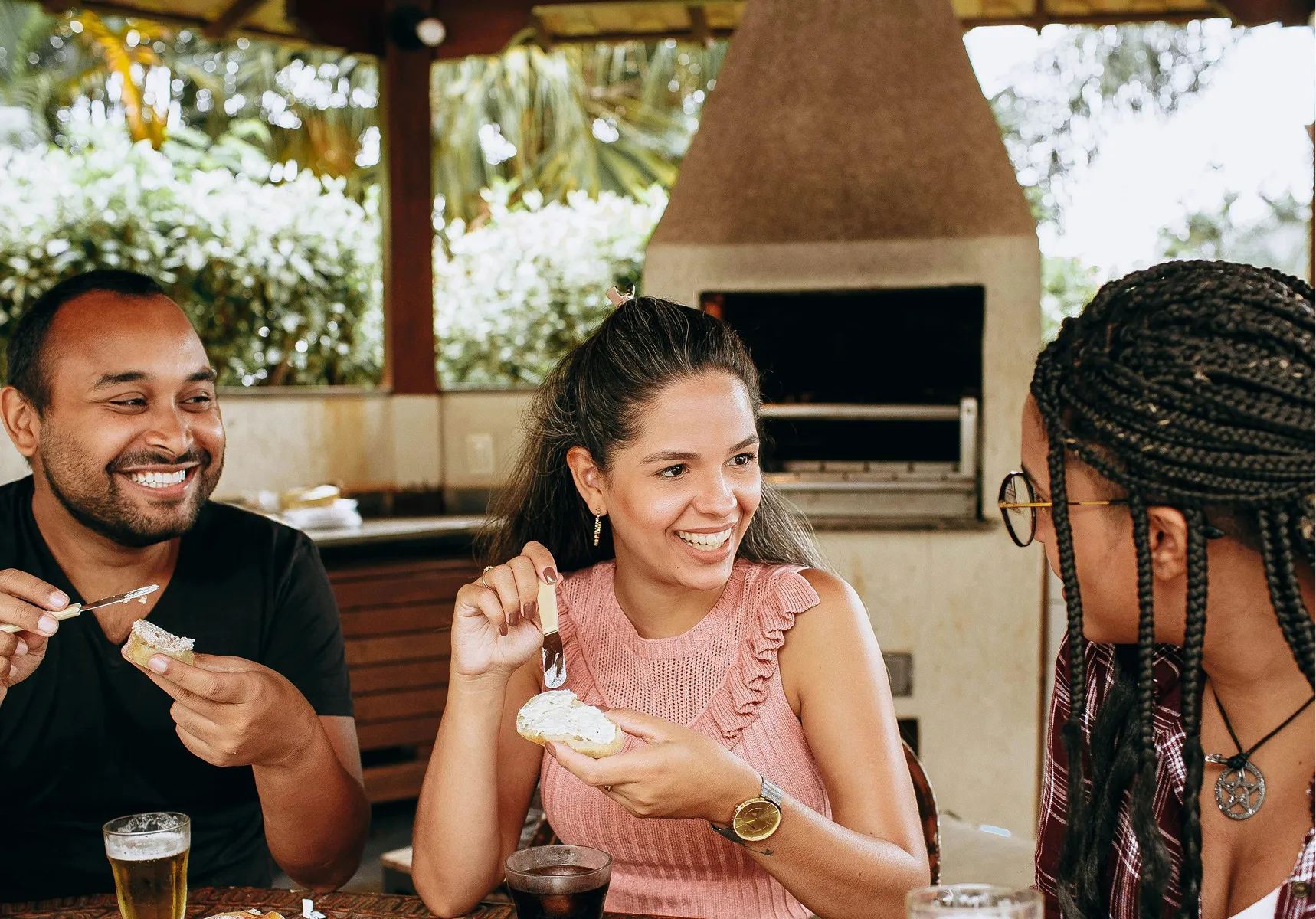 People connecting at a support gathering